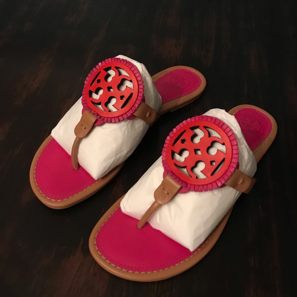 Tory Burch Miller Fringe Sandal AUTHENTIC.